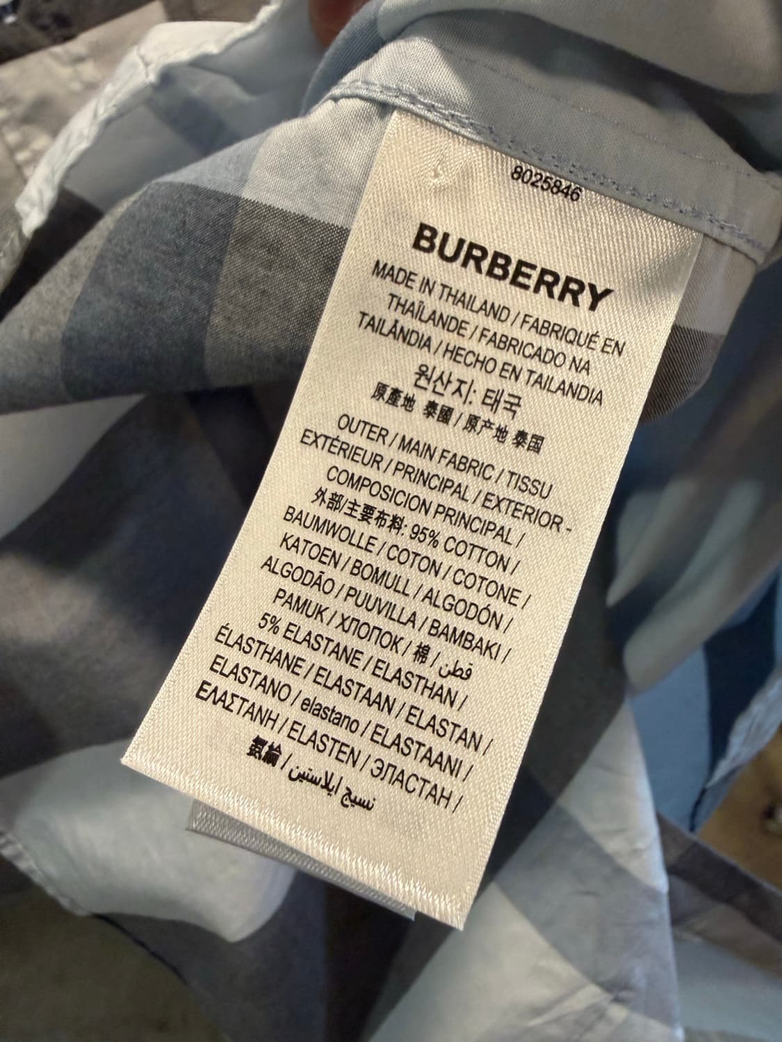 L 버버리 BURBERRY 런던 잉글랜드 체크 셔츠 라이트블루 상품이미지8