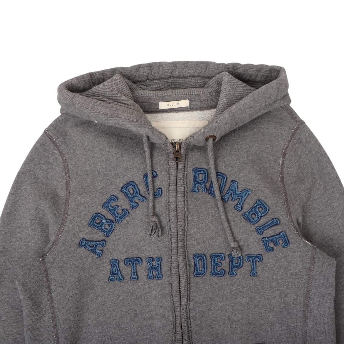 아베크롬비 그레이 아치로고 후드집업 상품이미지2