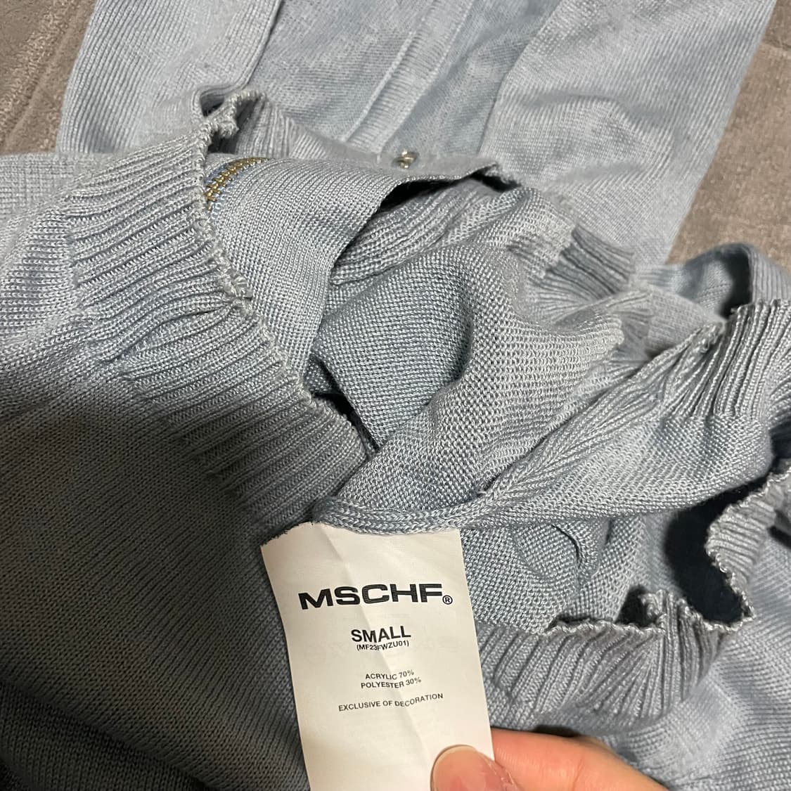 미스치프 롬버스 니트집업s 상품이미지3