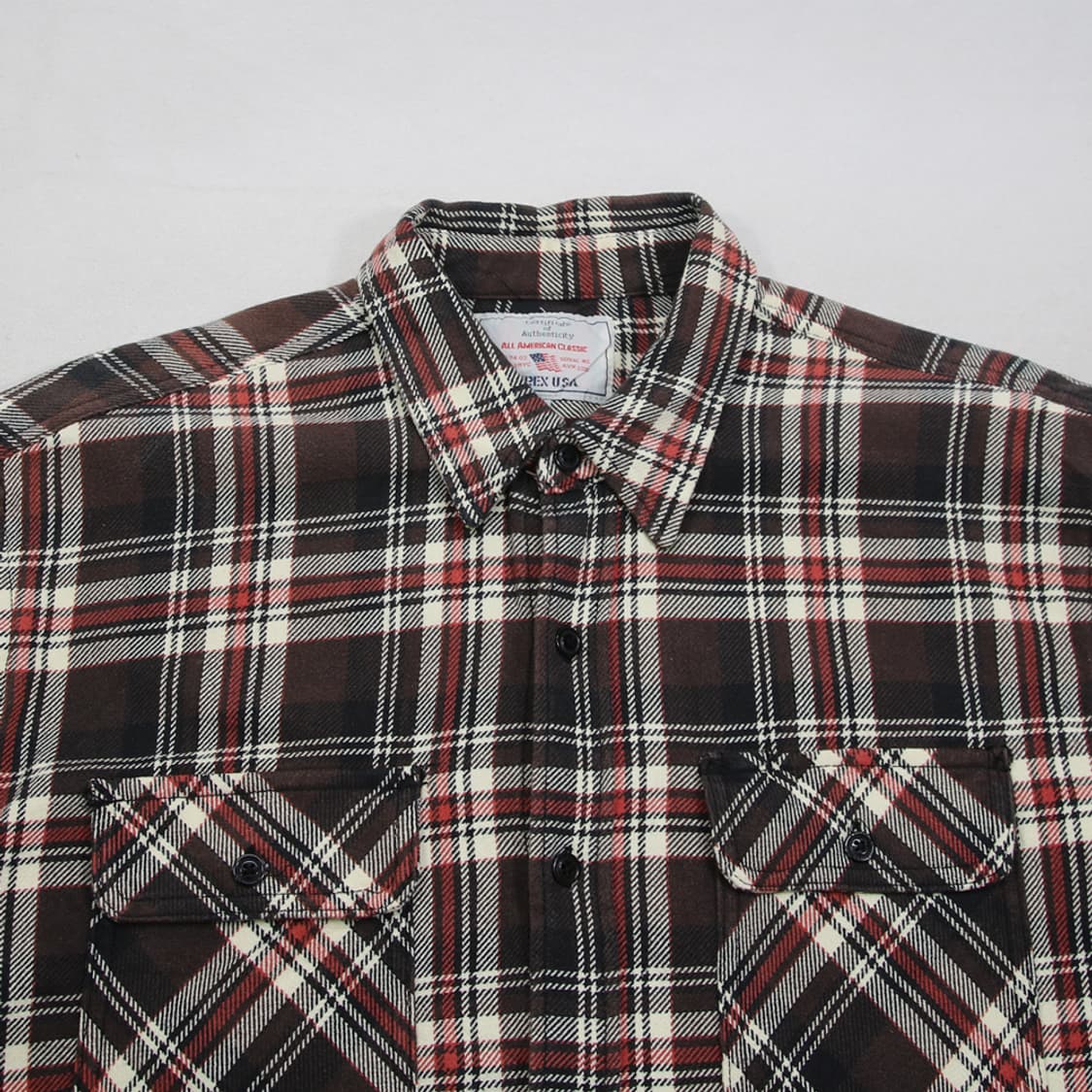 (착용컷) AVIREX 체크 셔츠 (남성용 105) 상품이미지5