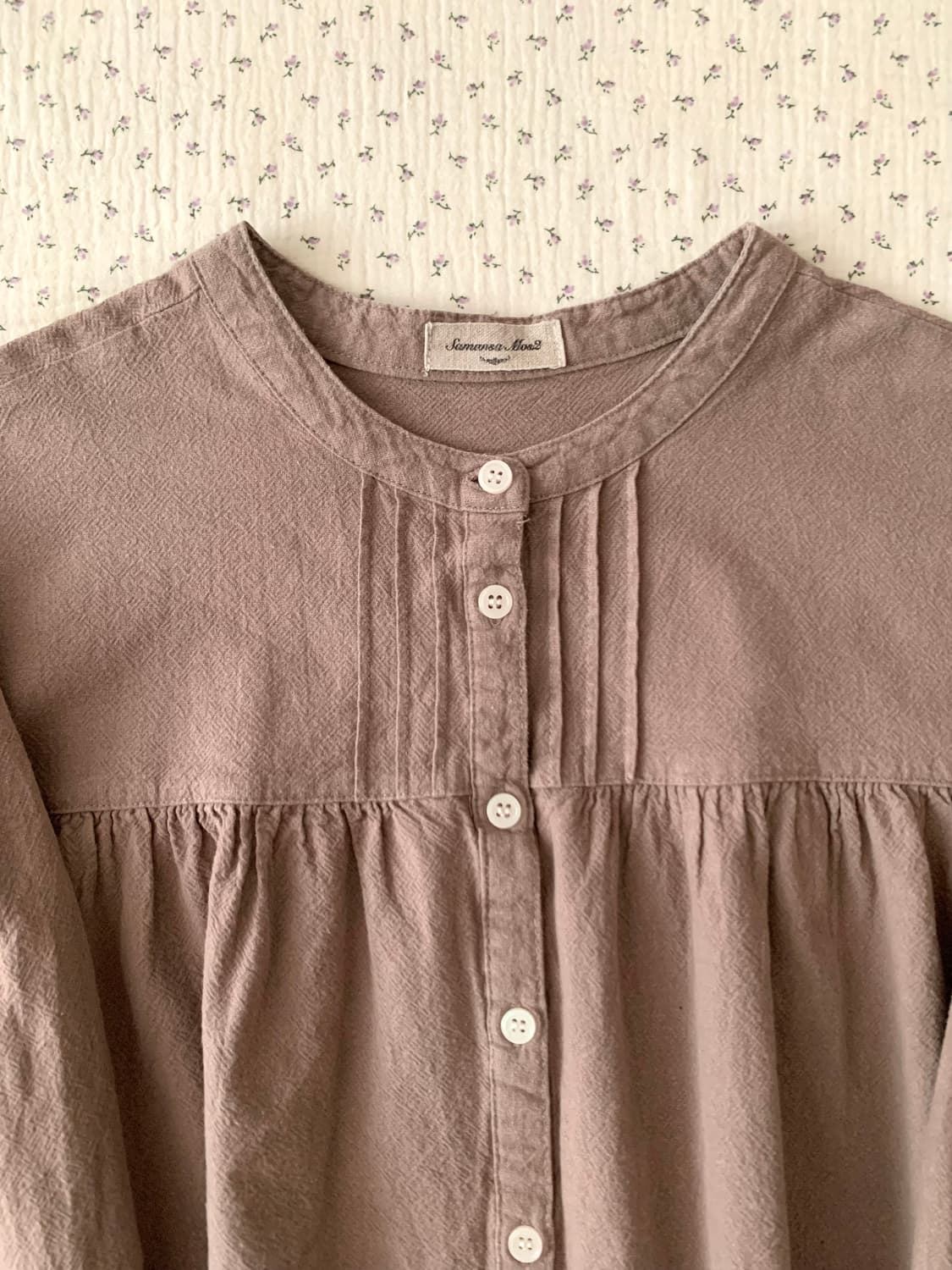 sm2 브라운 모리 면 블라우스 상품이미지2