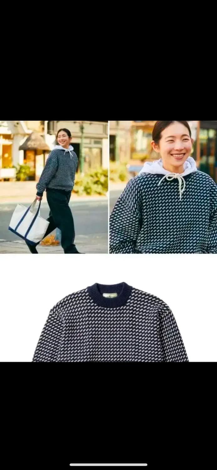 1980s llbean 버드아이 스웨터 usa xl 상품이미지1