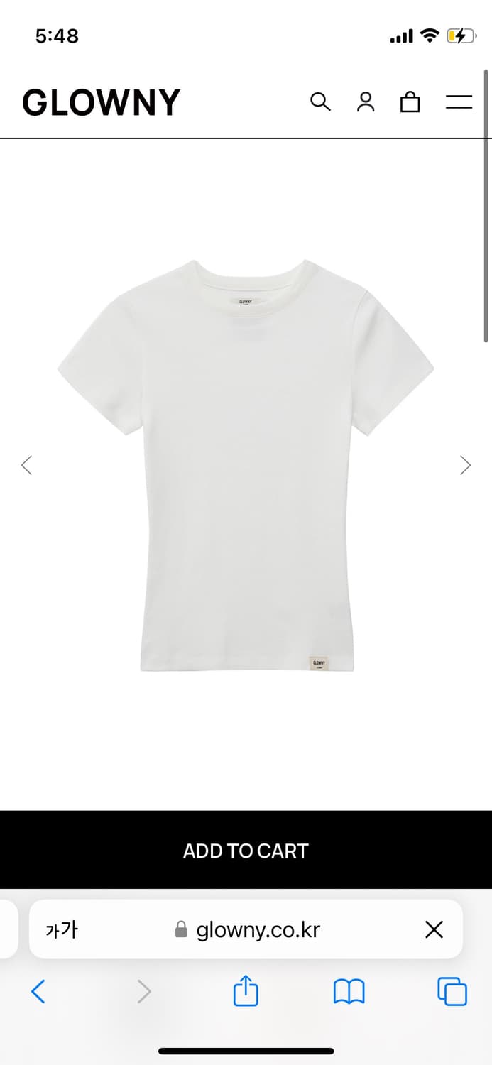 글로니 반팔티 G CLASSIC FITTED TEE (WHITE) 상품이미지1