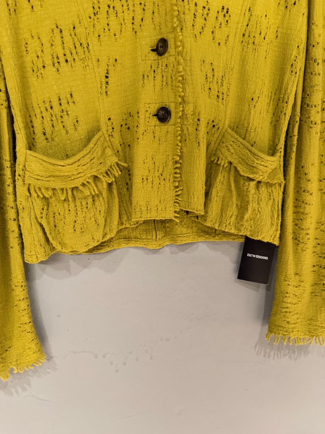 fringe detail punching knit cardigan 상품이미지7
