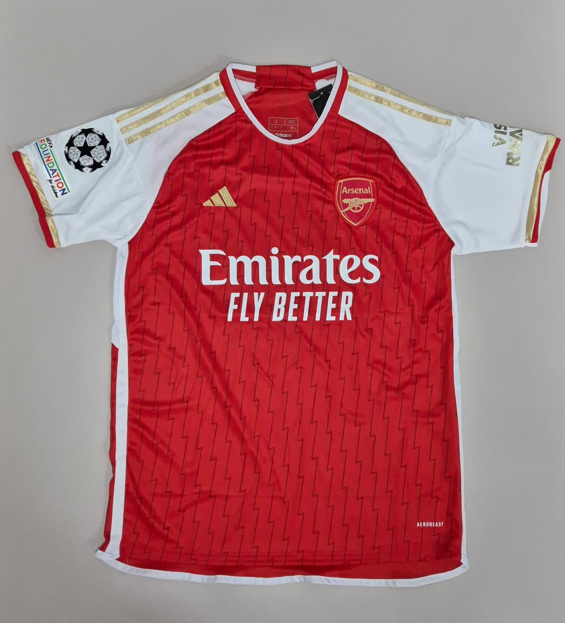 23 24 아스날 라이스 반팔 유니폼 L사이즈(얼룩있음) 상품이미지2