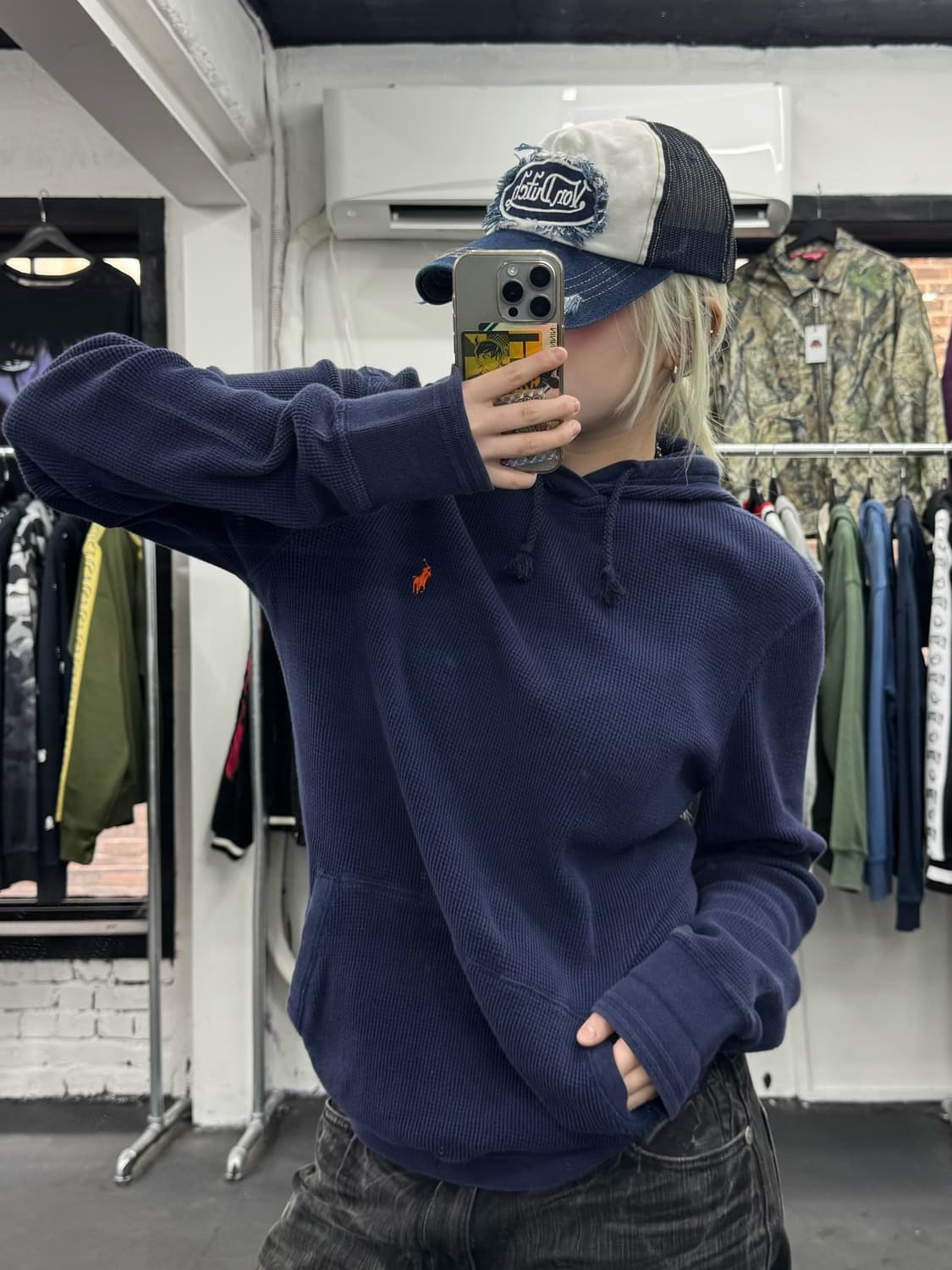 폴로 랄프로렌 와플 후드티 상품이미지4