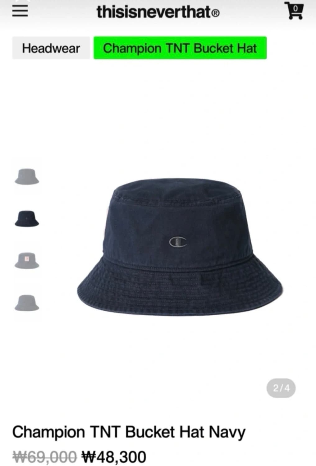 디스이즈네버댓X챔피온 버킷햇 상품이미지1