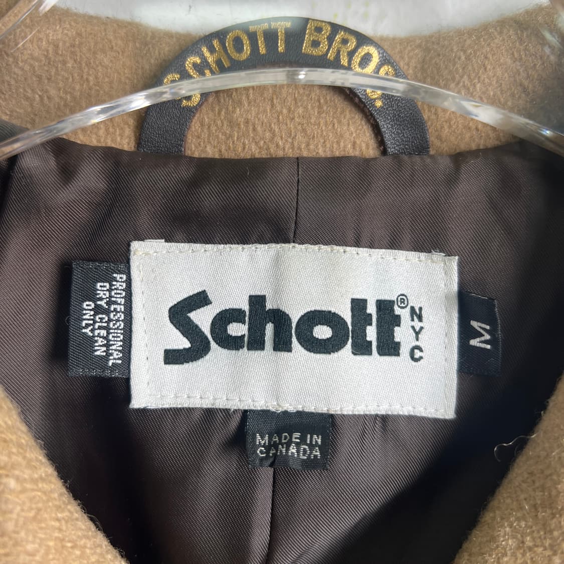 Schott NYC 쇼트 카멜 울 피코트 M 상품이미지3