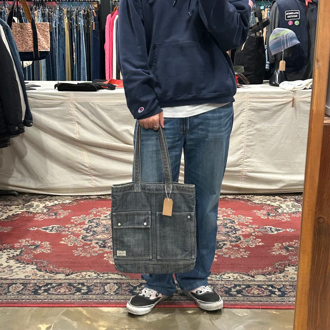 요시다 포터 코튼 데님 숄더백 토트백 P01 상품이미지9