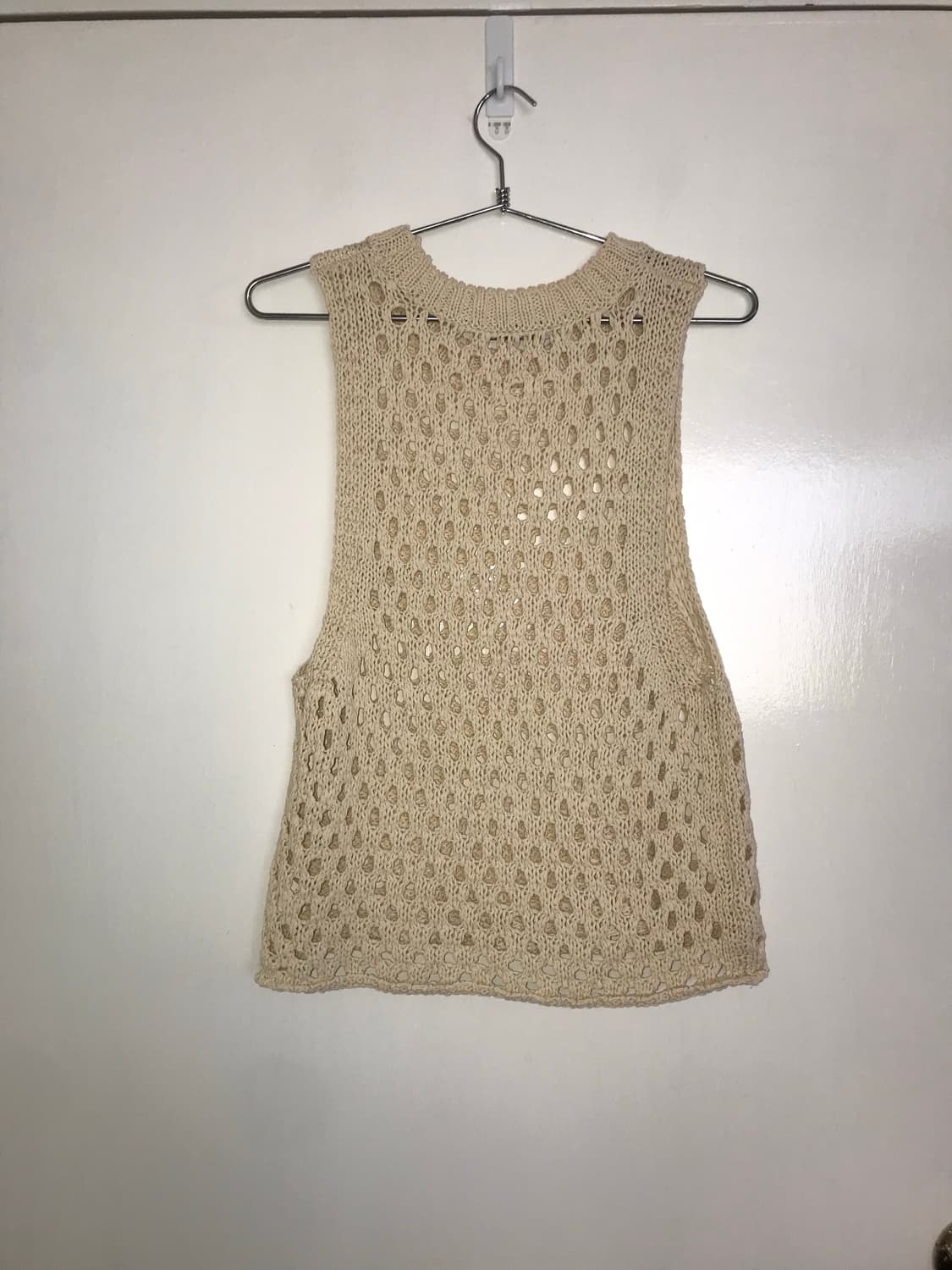 AMOMENTO Ecru Sleeveless Knit Top 상품이미지5