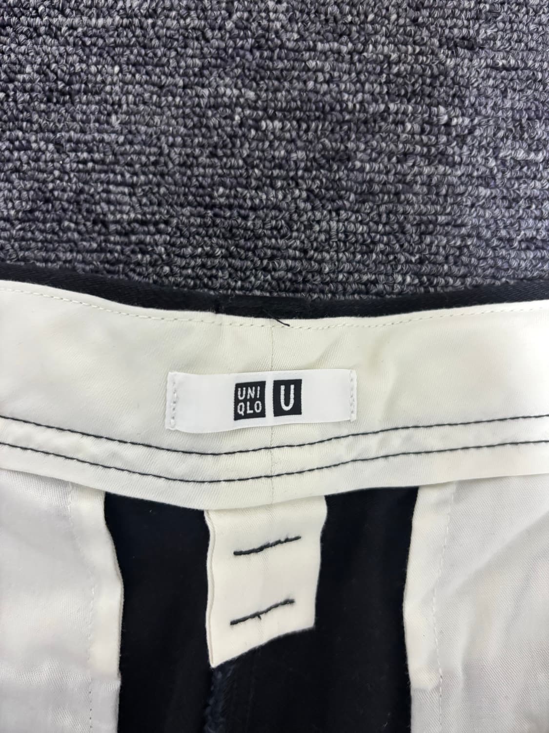 유니클로 와이드 핏 치노팬츠 블랙 73 사이즈 상품이미지2