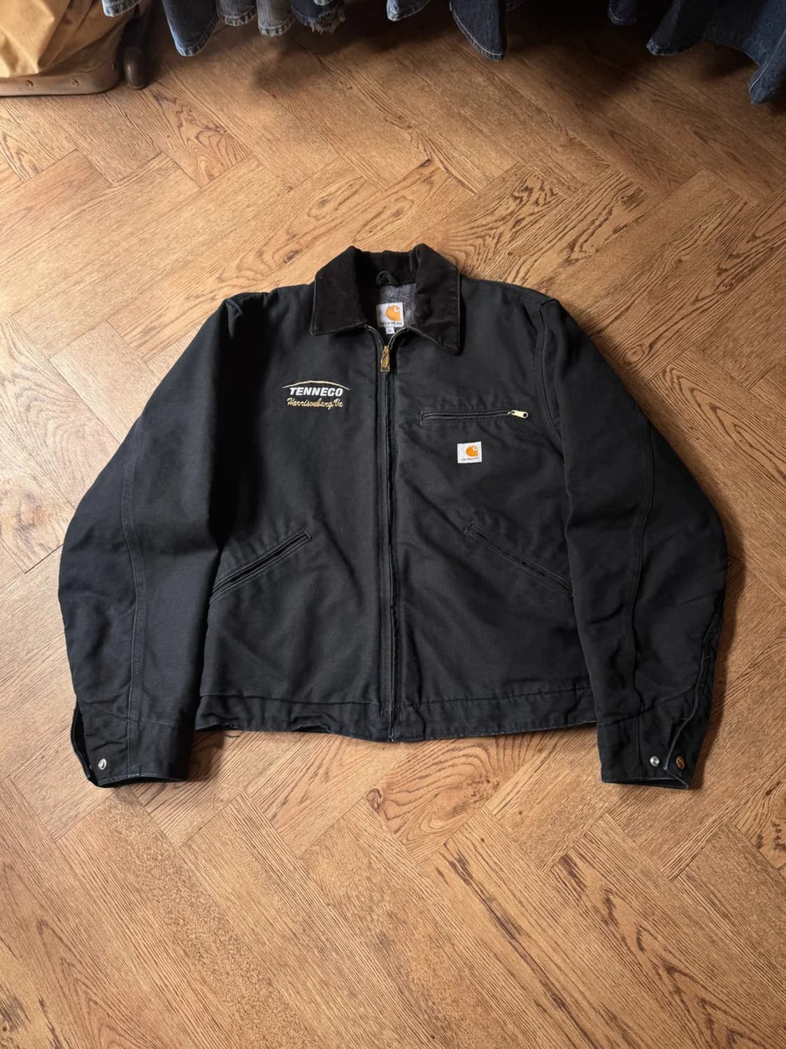 [M]칼하트 Made in USA J01 디트로이트 블랙 워크 자켓 상품이미지1