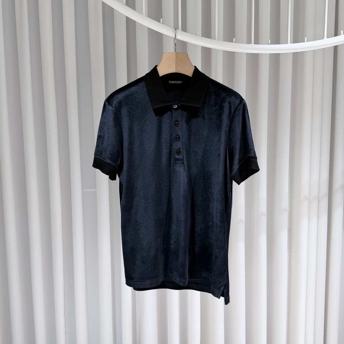 (A+/50) / 톰포드 슬림핏 모달 블렌드 벨루어 폴로 반팔 티셔츠 상품이미지1