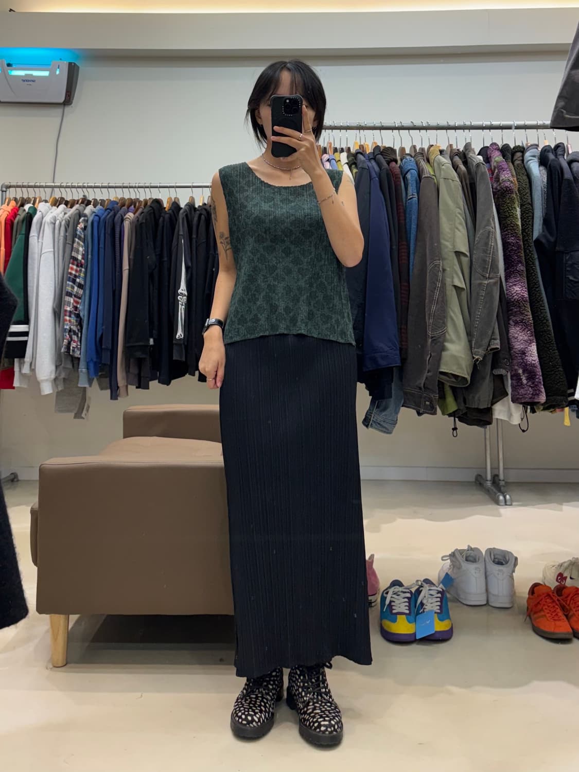 플리츠 플리즈 민소매 탑 상품이미지5