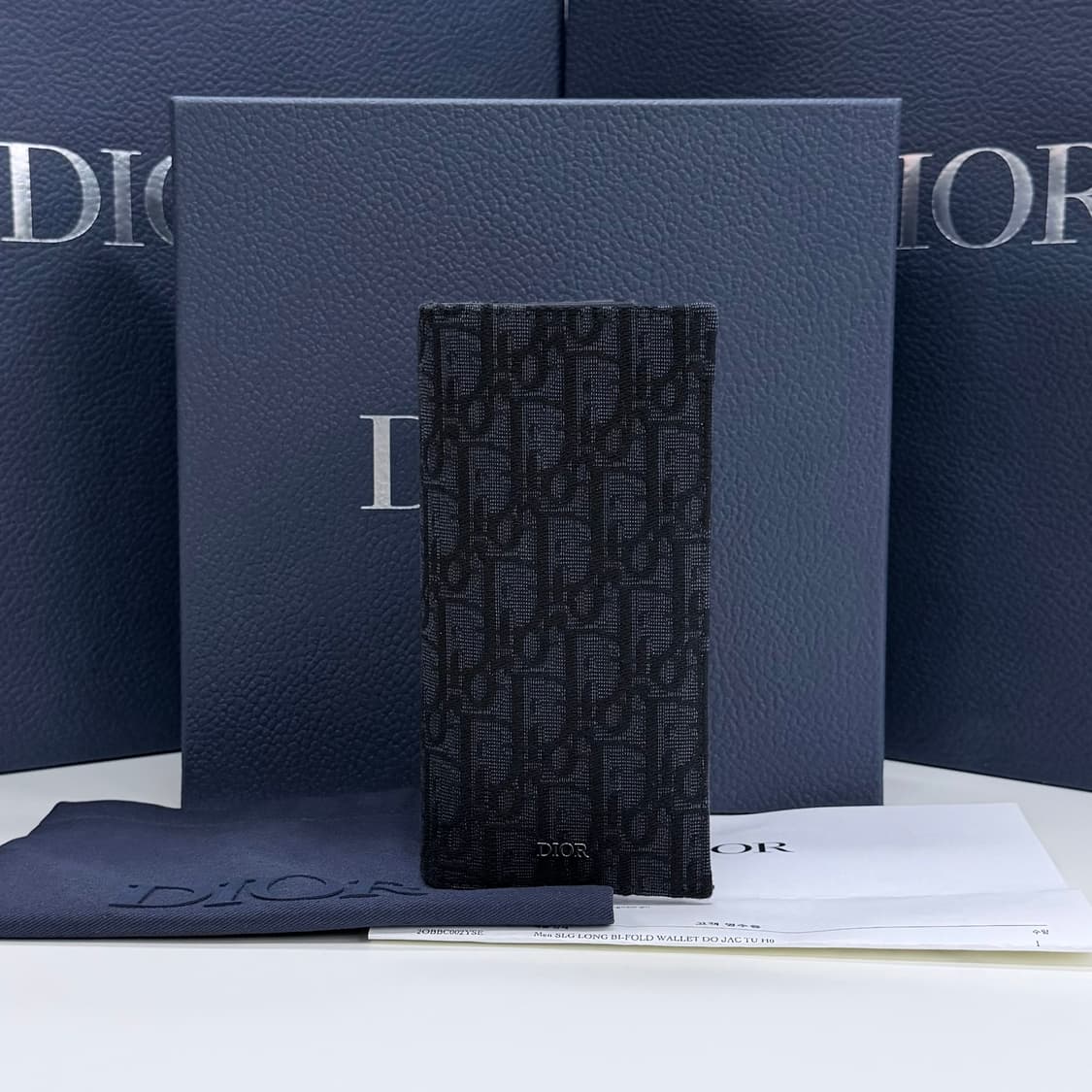 [미사용/선물가능] 26SS 디올 오블리크 자카드 장지갑 블랙 상품이미지1