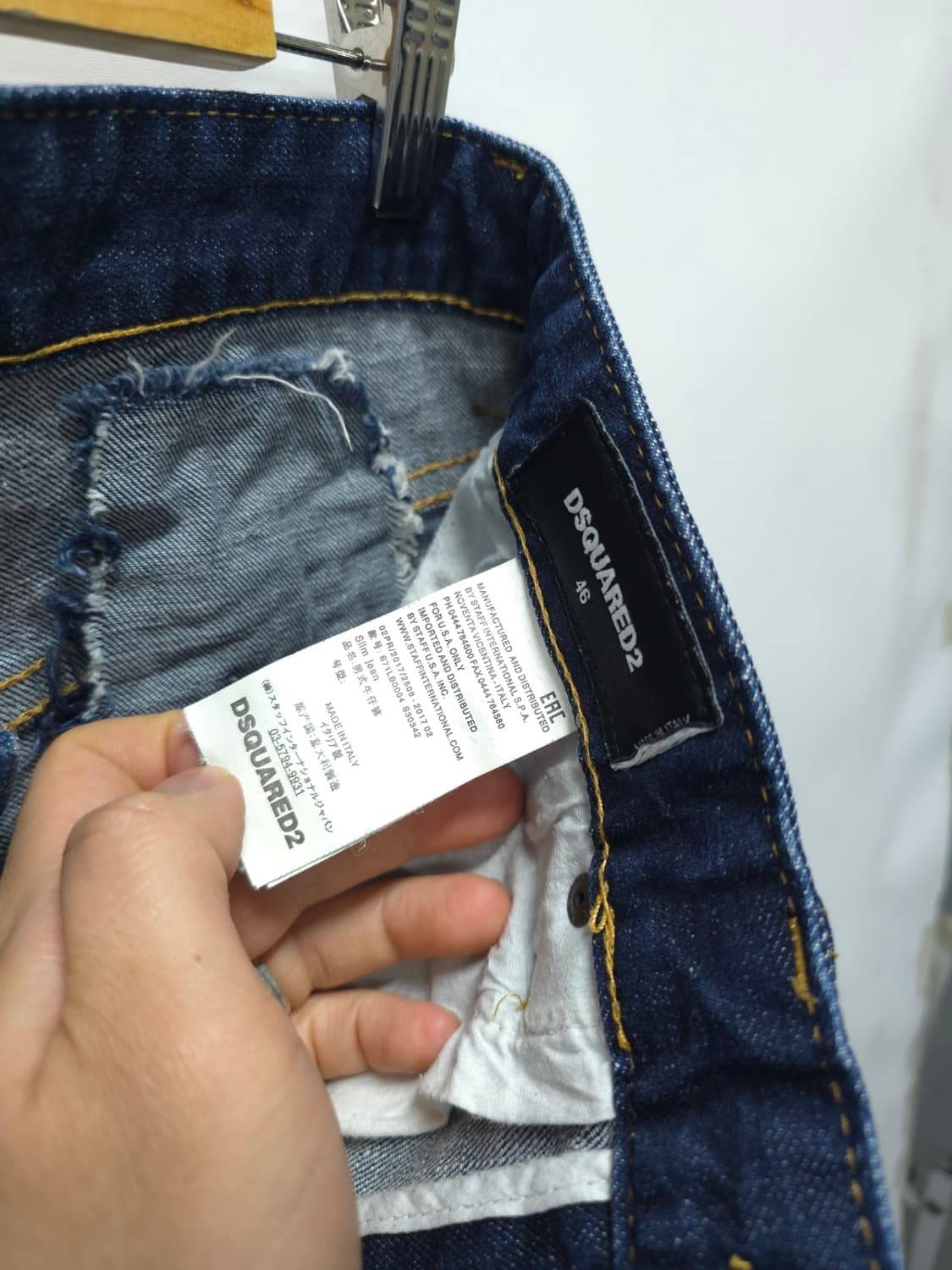 디스퀘어드2 덧댐패치 오렌지탭 (46/30) 상품이미지10