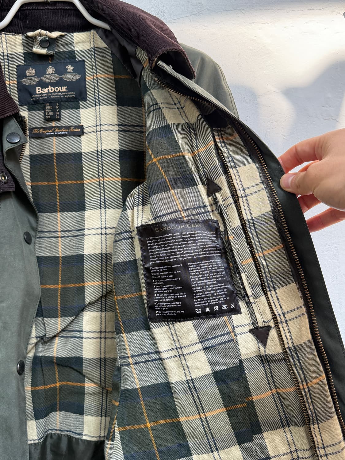 Barbour 바버 비드넬 왁스드 자켓 카키 UK 6 상품이미지6