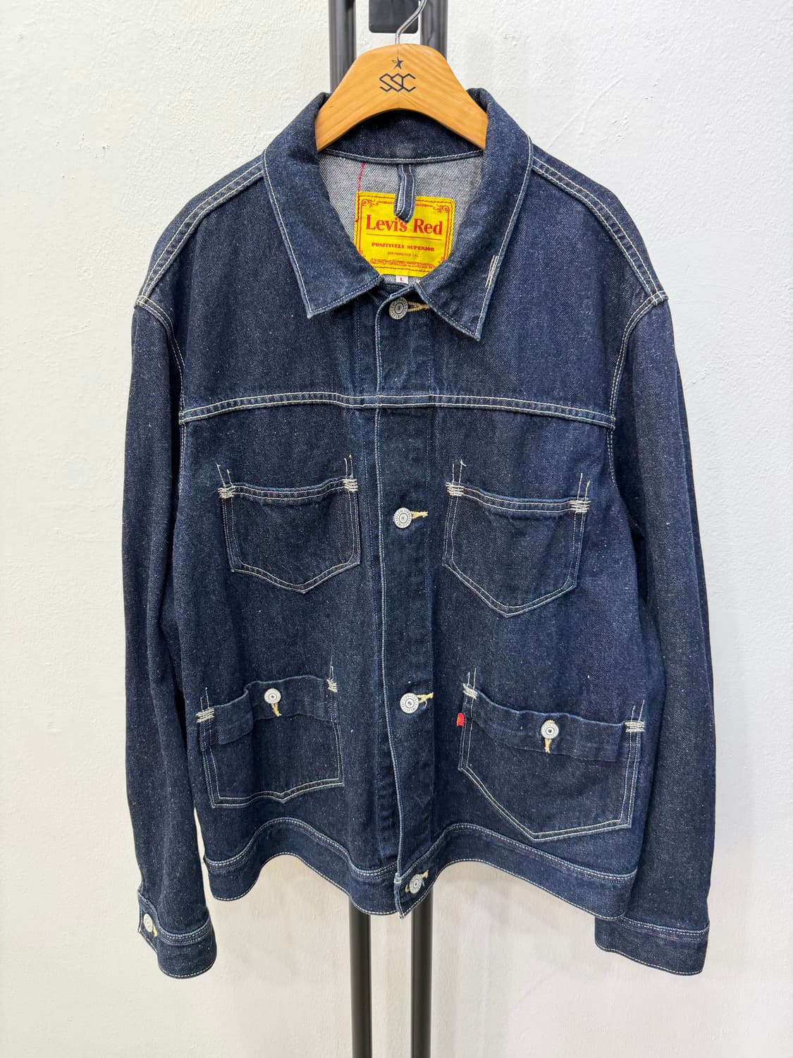 정품) 리바이스 레드 신치백 데님 트러거 자켓 L 상품이미지1