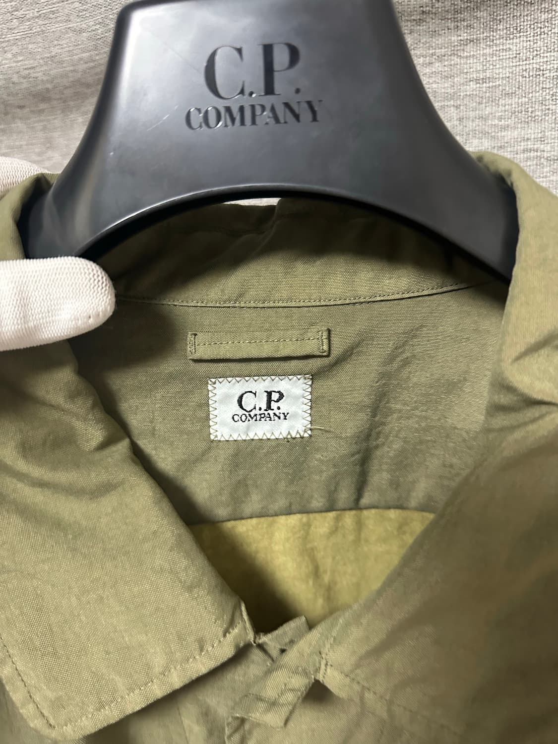 CP컴퍼니 오버셔츠 탄창 가먼츠다잉 올리브 (110) 상품이미지7