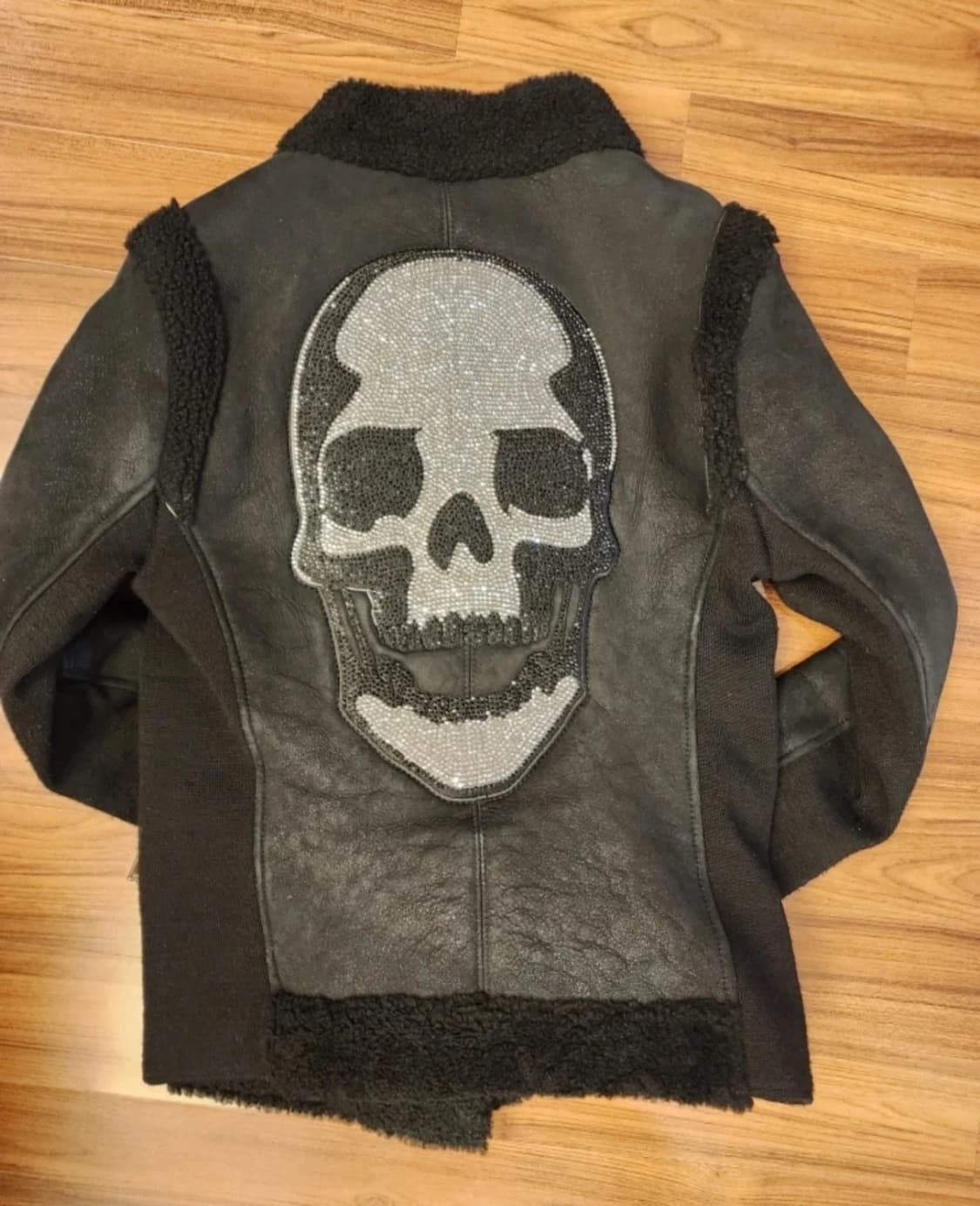 Philipp plein 필립플레인 스컬 블랙 무스탕 자켓 s 상품이미지2