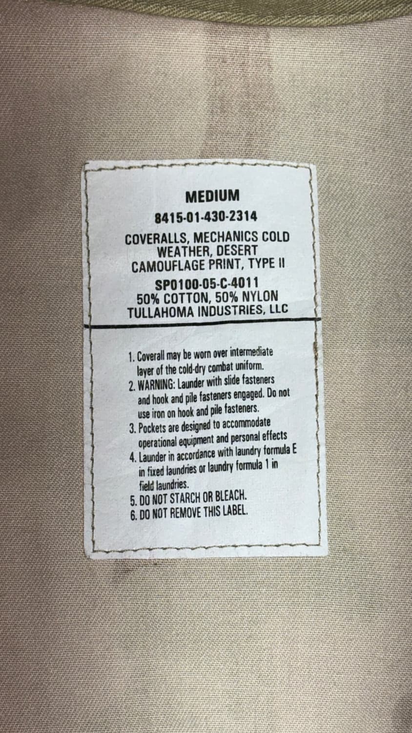 미군 사막삼색 커버롤 점프슈트 상품이미지5