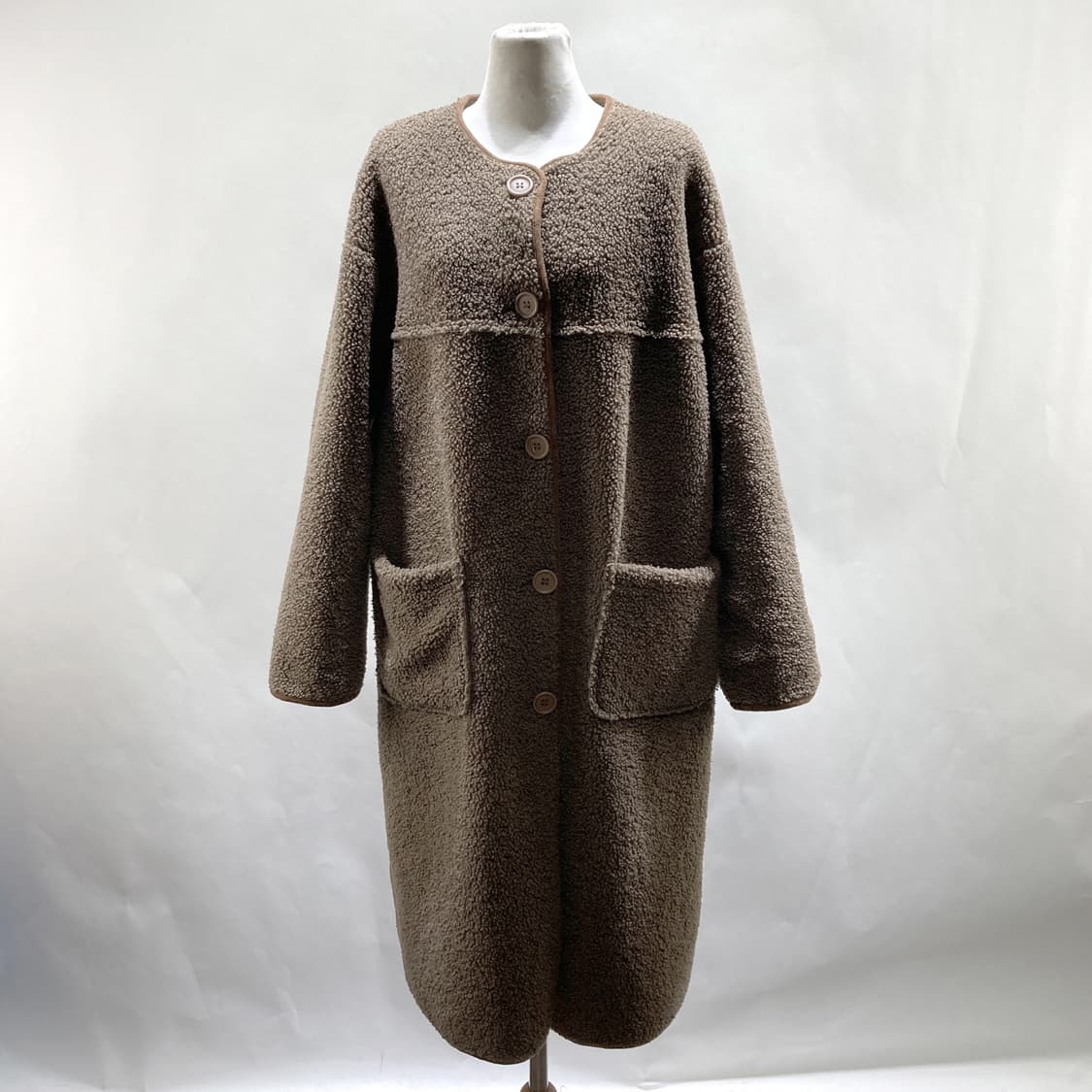 세일러문 여성 롱양털자켓 브라운 F 상품이미지1