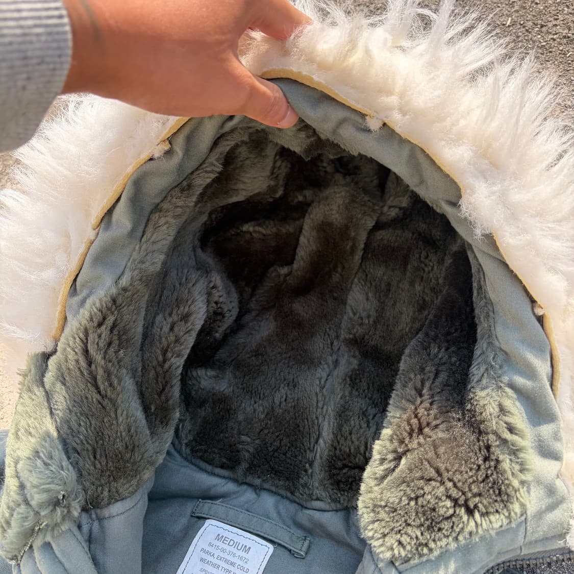 00s USA 미군 오리지널 N-3B 익스트림 파카 M 상품이미지5