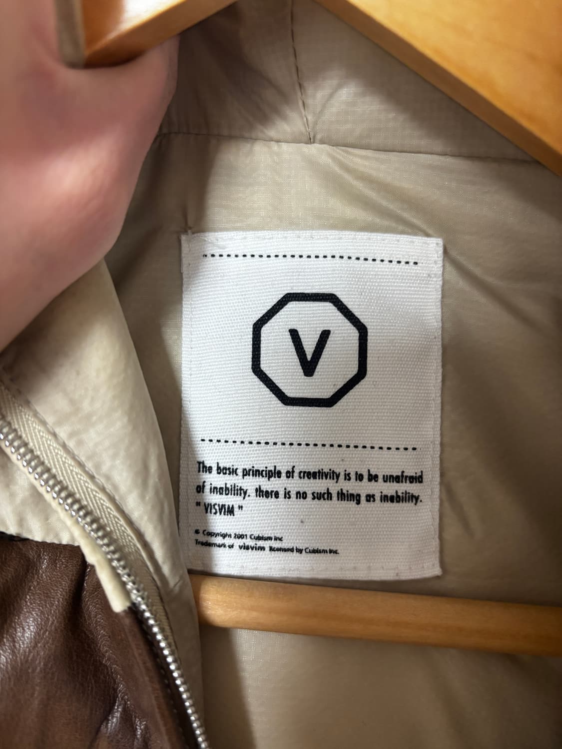 비즈빔 큐비즘 캥거루가죽 패딩자켓 M 상품이미지3