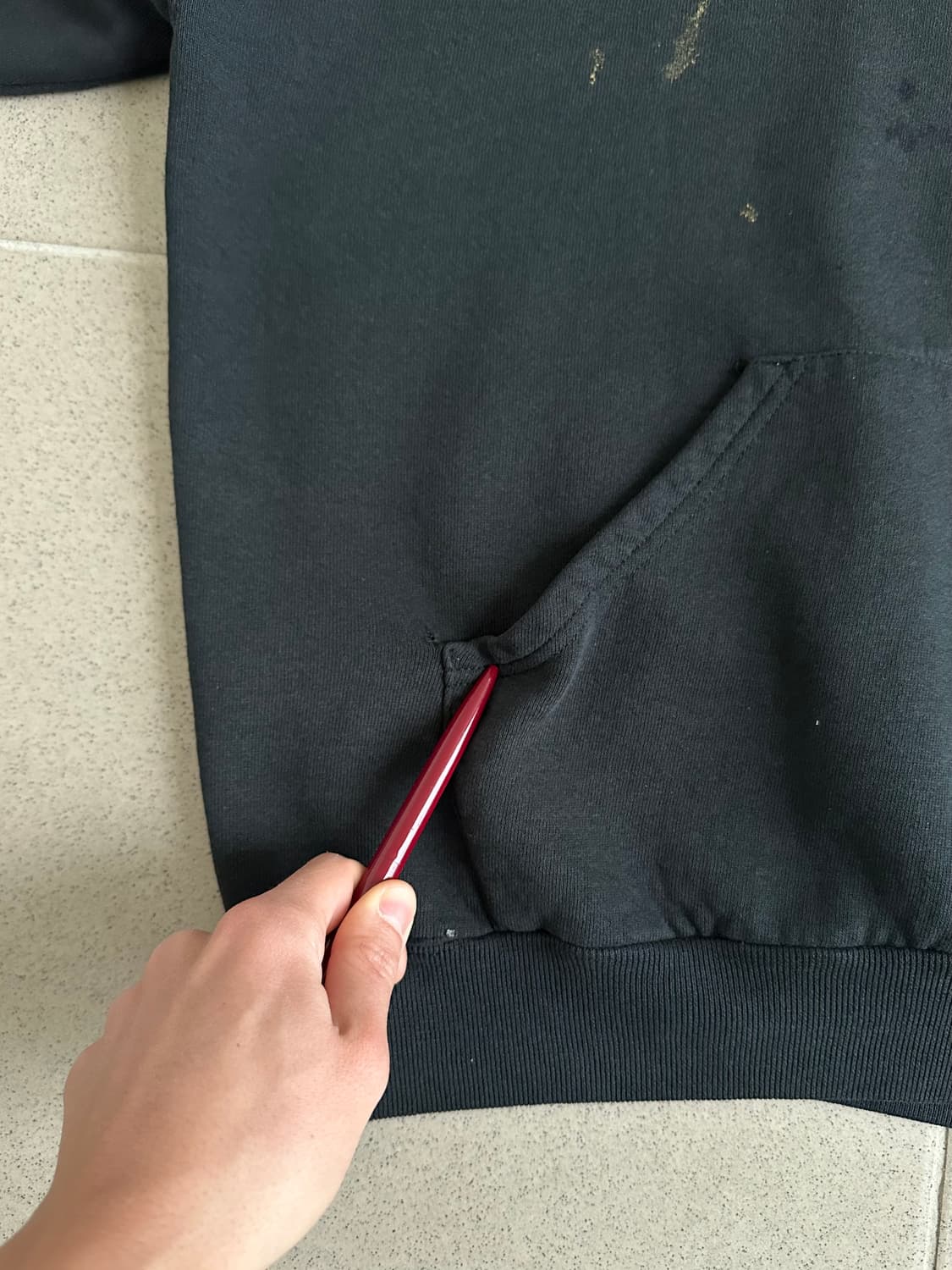 90s 빈티지 러셀 후드 블랙 XL 페인팅 상품이미지7