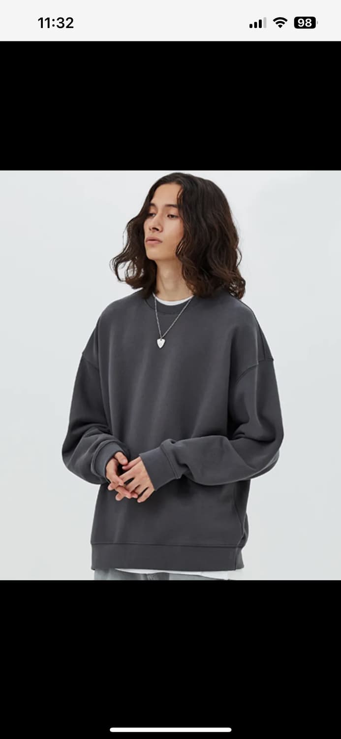 소버먼트 950g 솔리드 맨투맨 L (새상품급) 상품이미지1
