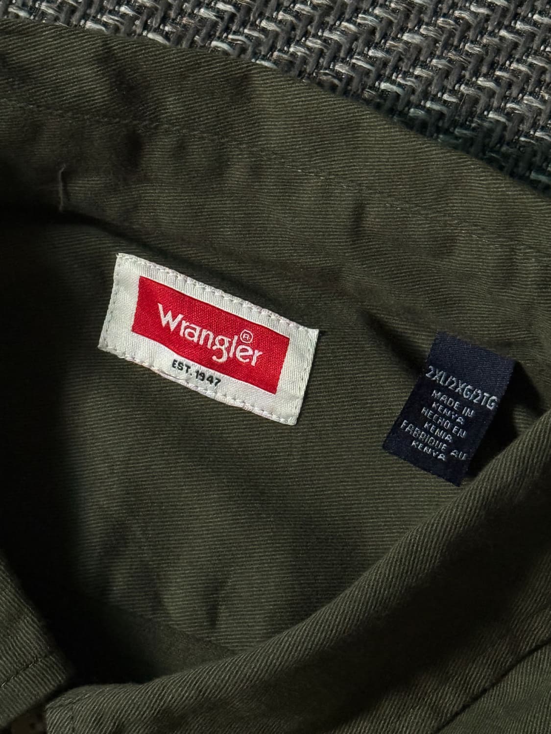 랭글러 데드스탁 올리브 헤비코튼 워크 셔츠 (110) 상품이미지3