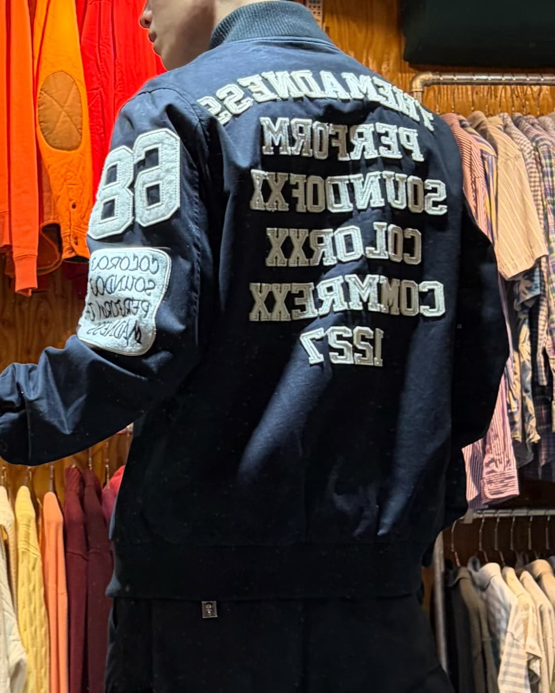 XL 폴더보이즈 인디언 패치 코튼 바시티 상품이미지2