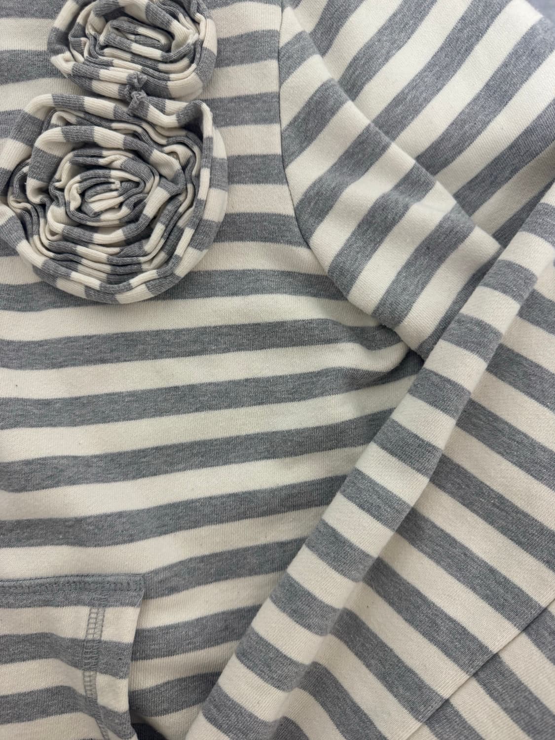 오픈와이와이 아플리케 집업 자켓 그레이 S 상품이미지4