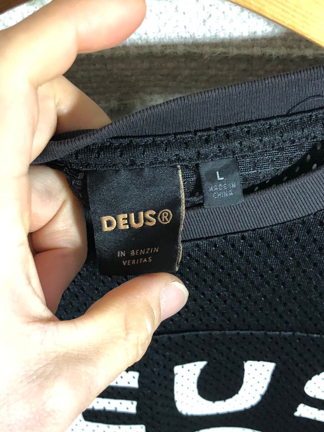 데우스 엑스 마키나 블랙 모토 저지 메쉬 티셔츠 L 상품이미지3