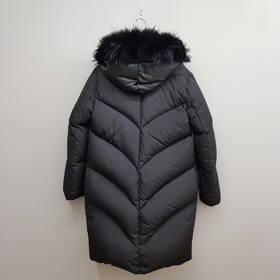 maje 마쥬 라쿤퍼 후드 구스다운 롱 패딩 79-86-160사이즈 상품이미지4