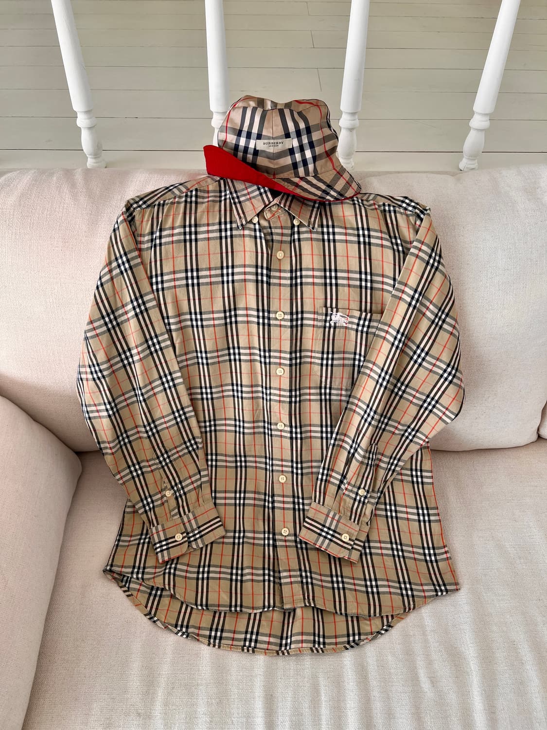 버버리 빈티지 체크 코튼 셔츠(Made in England) 상품이미지10