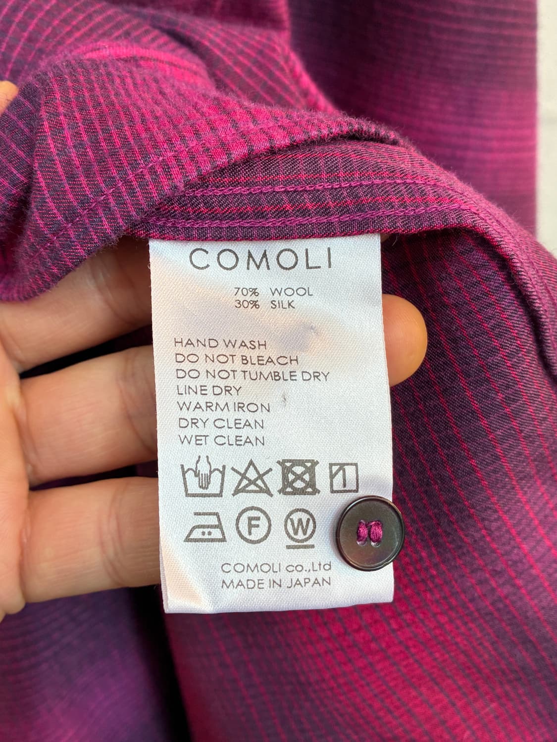 Comoli 코모리 울 실크 워크 셔츠 3 상품이미지5