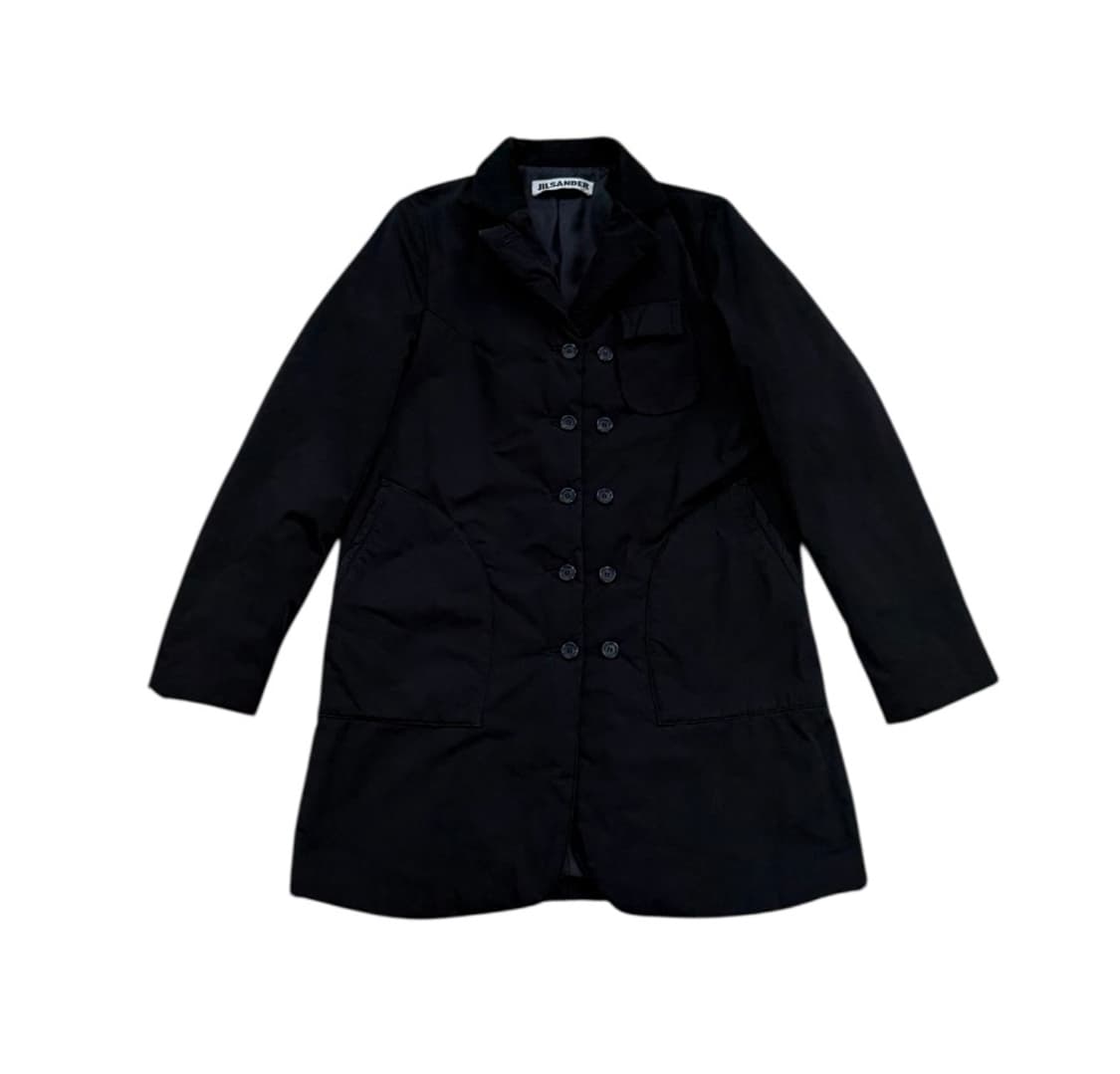 질샌더 블랙 코튼 숍 코트 상품이미지1