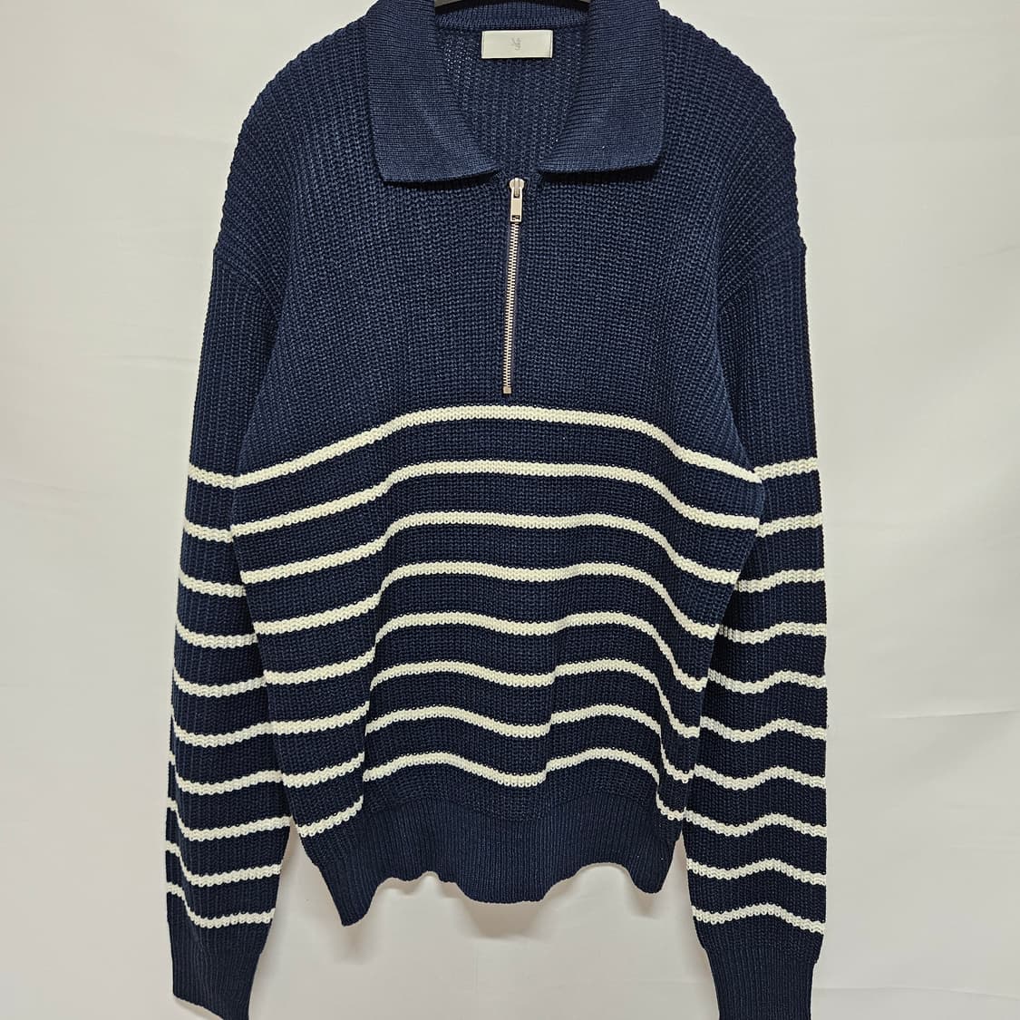 F 무드인사이드 하프집업 카라 니트 상품이미지1