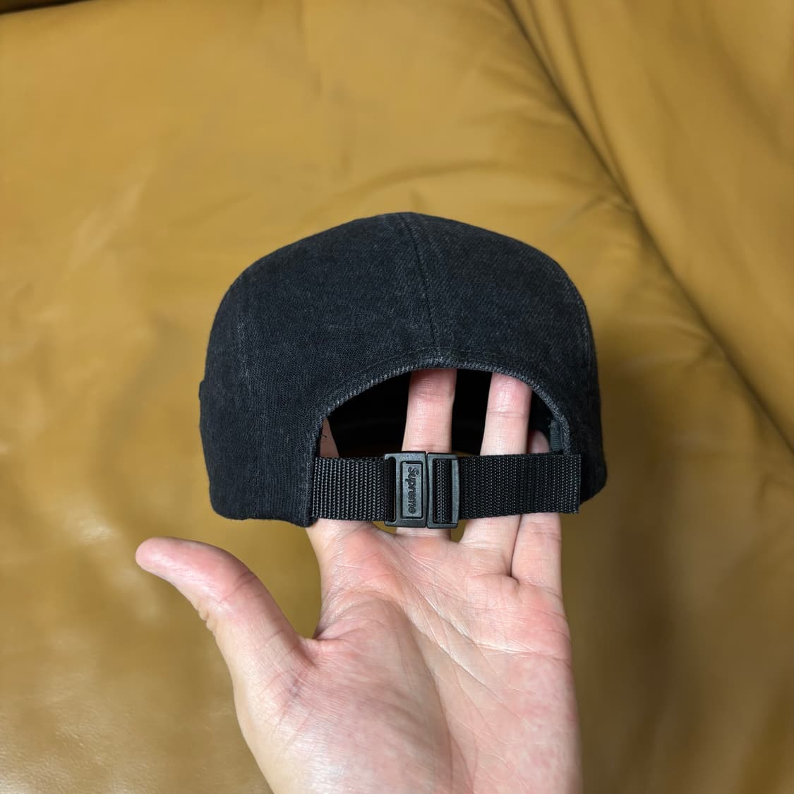 Supreme 슈프림 데님 블랙 캠프캡 모자 (Denim Black) 상품이미지7