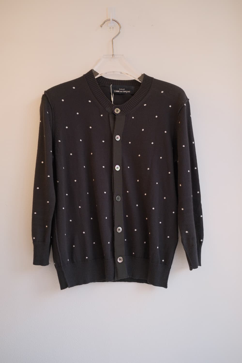 Reversed seam dot cardigan 상품이미지6