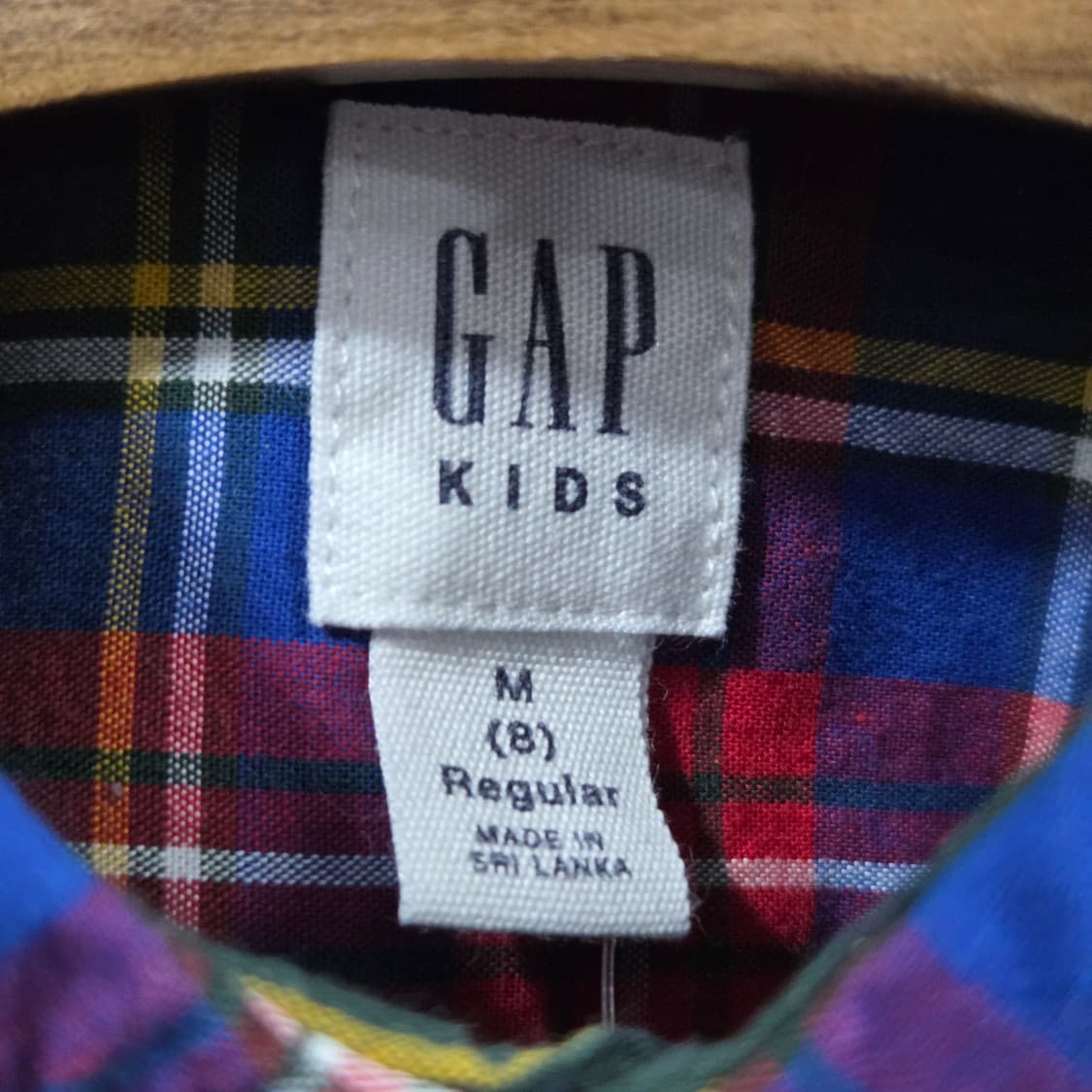 갭 키즈 버튼다운 타탄체크 셔츠 M/8 상품이미지3