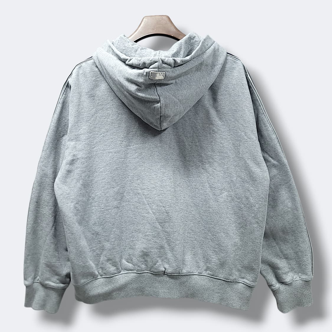 [XL] MLB 뉴욕양키즈 멜란지 그레이 후드집업 상품이미지2