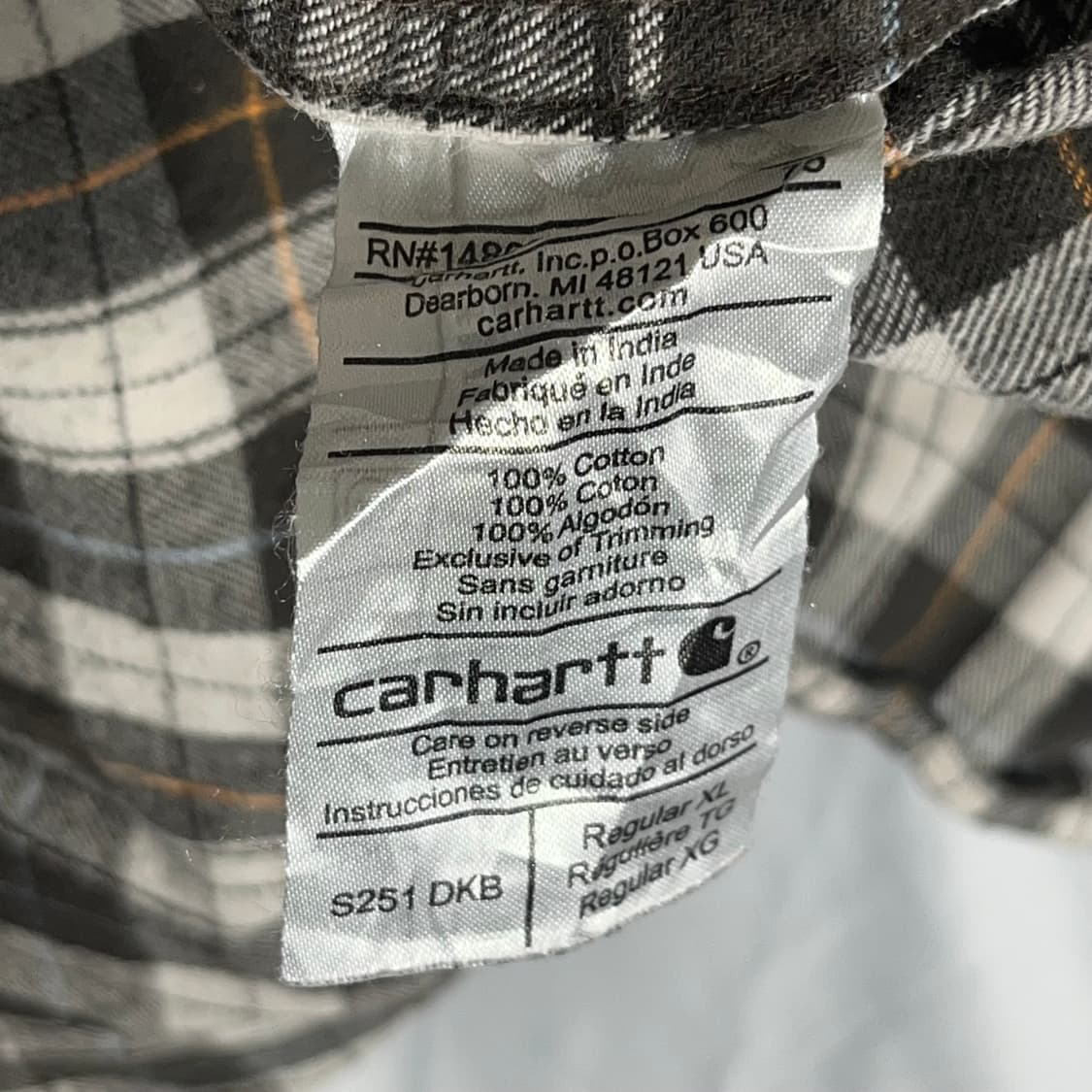 [Carhartt] 칼하트 헤비코튼 체크 워크셔츠 상품이미지4