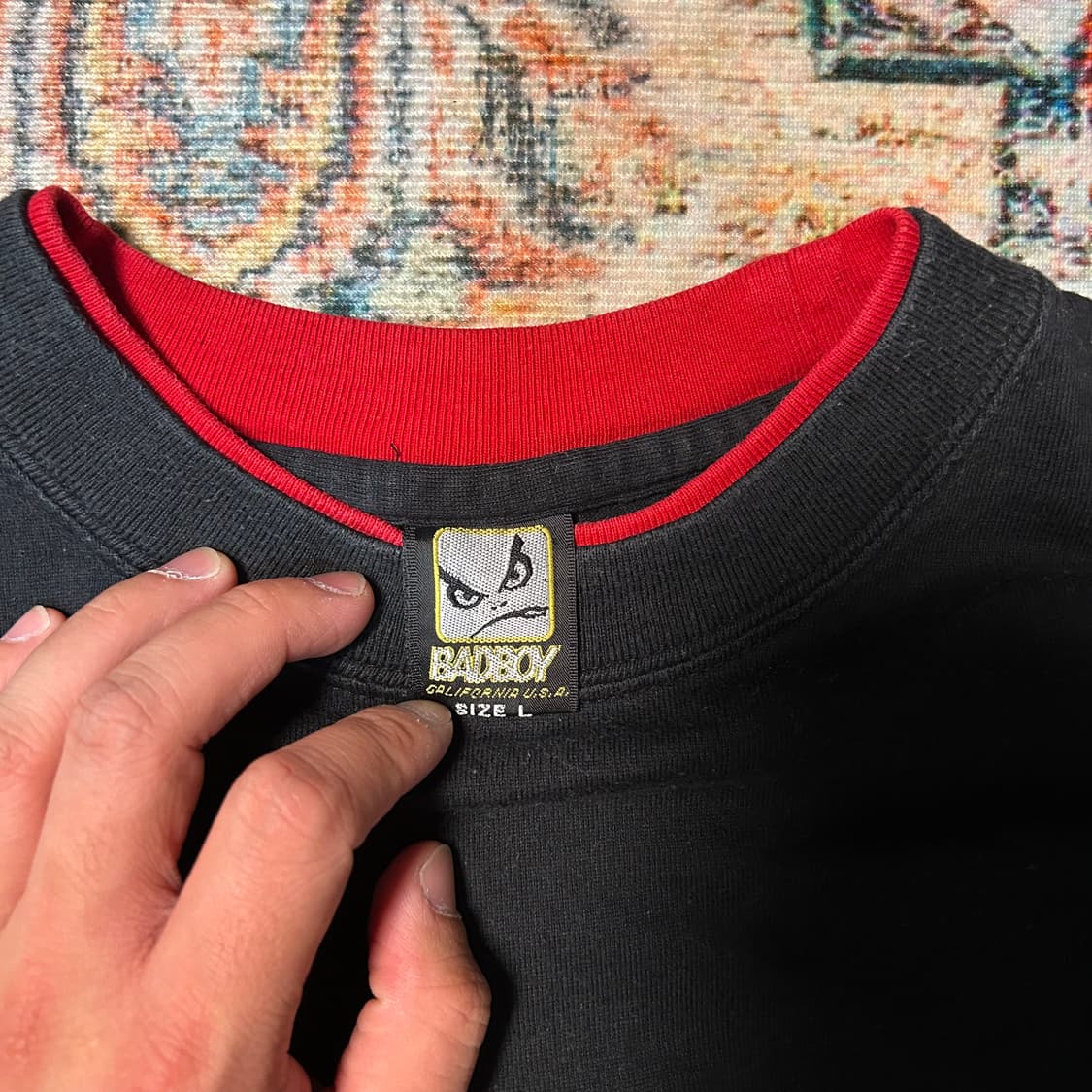 [M] 배드보이 글로시 프린팅 레이어드 롱슬리브 상품이미지5