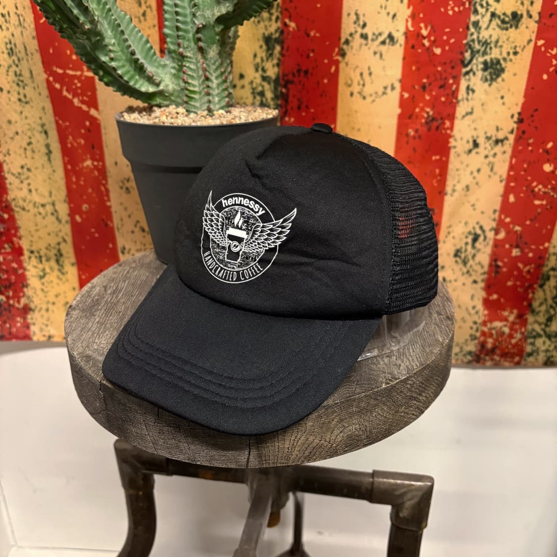 90s 헤네시 커피크래프트 크루 엠보싱 매쉬캡 N254 상품이미지1