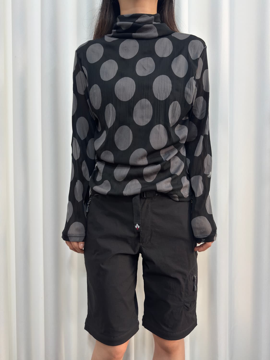 dot mesh top 상품이미지4