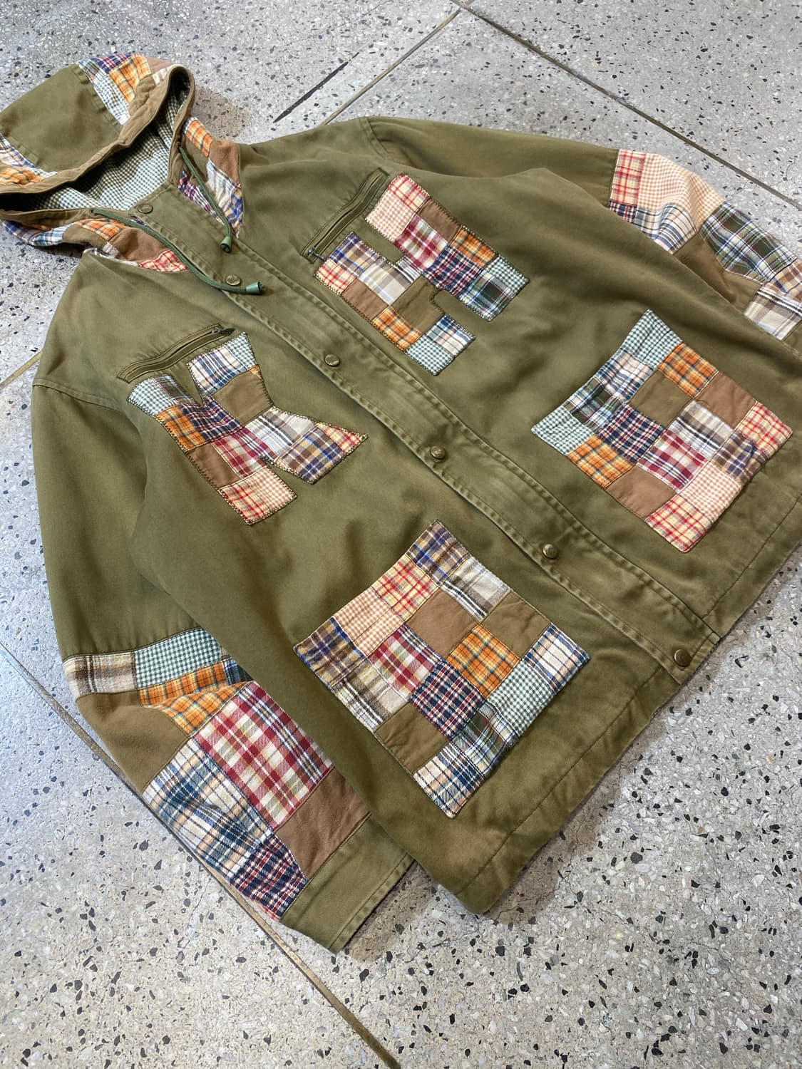 [M] Karl Helmut 칼 헬무트 패치워크 후드집업 자켓 상품이미지4