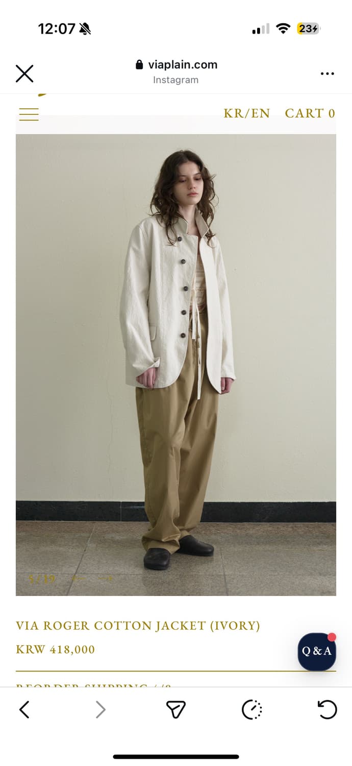 비아플레인  자켓 VIA ROGER COTTON JACKET 상품이미지2