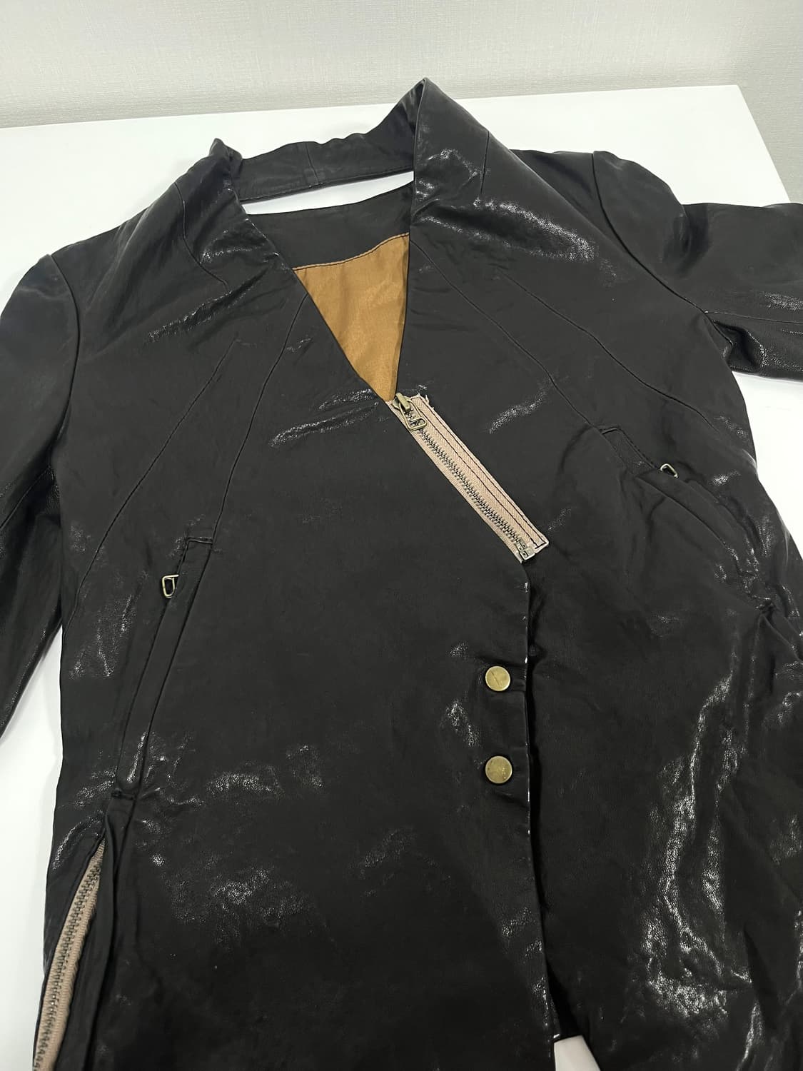 [o/s] 코르티스st 빈티지 램스킨 가죽자켓 상품이미지3